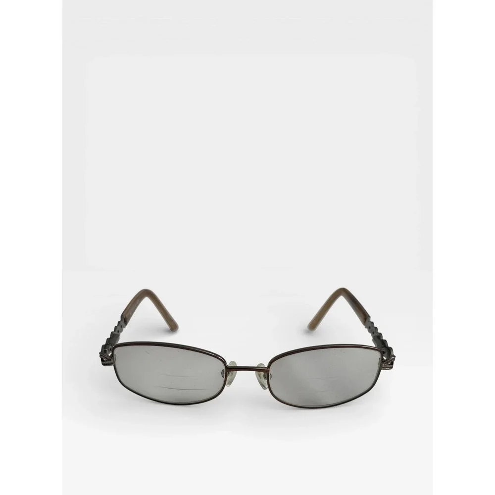 Genevie Boutique Modern Aubrey Brown‎ Oval Eyeglasses Braided 51-18-135 Frames